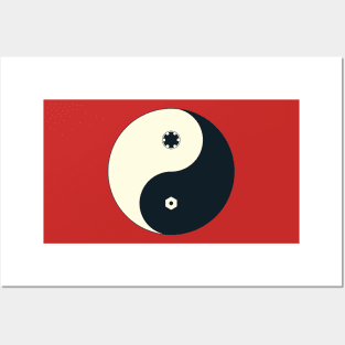 Cassette Pencil Yin Yang Posters and Art